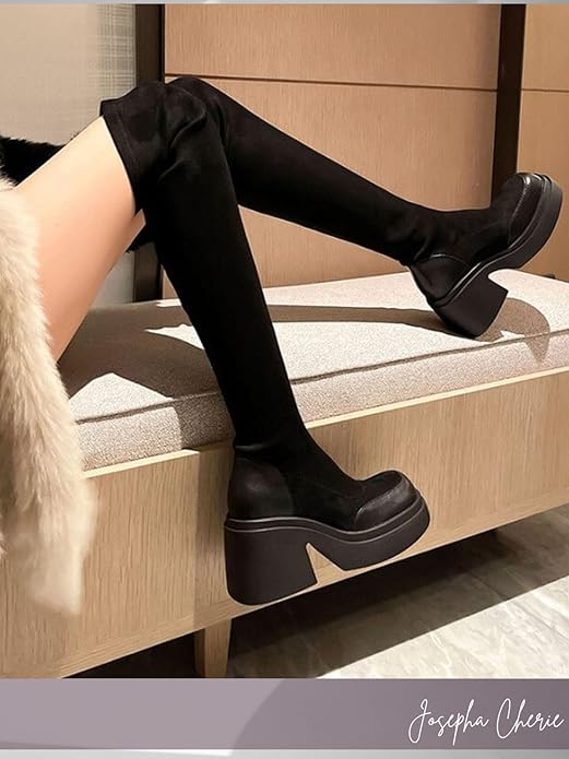 厚底 ニーハイ ブーツ